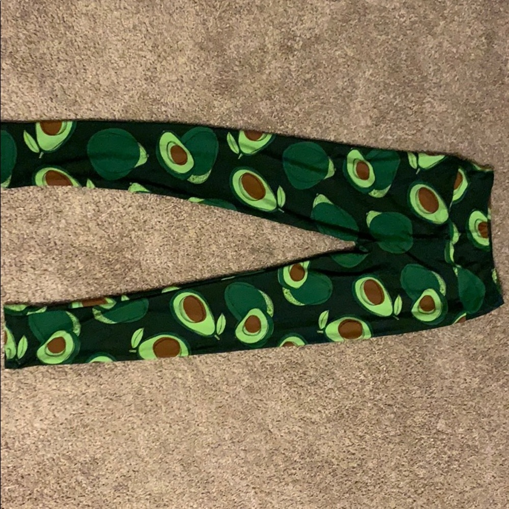 Lularore LLR avocado print leggings tween unicorn